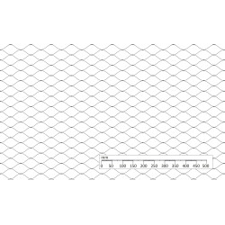 Lanková sieť, 0,8 x 10 m, oko 60 x 104 mm, ø 2 mm, AISI 304 Lanková sieť, 0,8 x 10 m, oko 60 x 104 mm, ø 2 mm, AISI 304